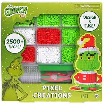 Tara Toy Dr. Seuss The Grinch Pixel Creations 3D Design & Fuse Bead 2500+ Pieces Craft Kit