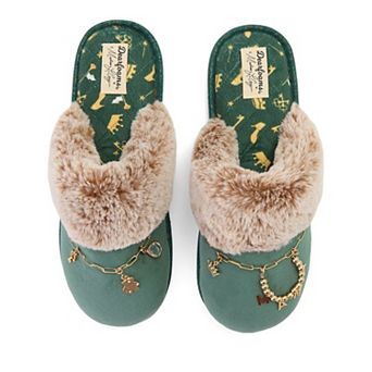 Women's Dearfoams Madison LeCroy Collab Charm Faux-Fur Scuff Slippers