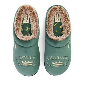 Boys' Dearfoams Madison LeCroy Collab Fleece Little Charmer Faux Fur Lined Closed-Back Clog Slippers