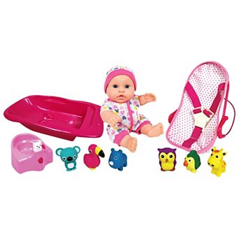 Lissi 8-inch Baby Doll Bath Tub, Potty & Animal Playset