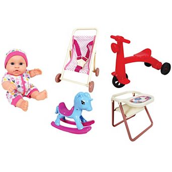 Lissi 8-inch Baby Doll & 4 pc Accessories Set