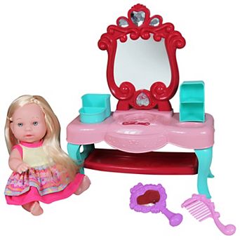 Lissi 8-inch Toddler Doll Make Up Table & Accessories Set