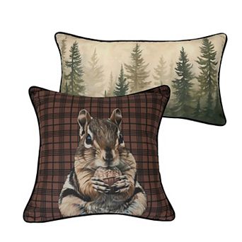 Your Lifestyle by Donna Sharp Pine Panels & Chipmunk 2 pc Decorative Pillow Set