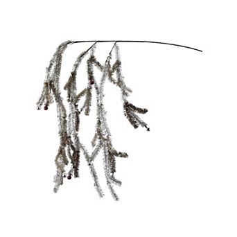 Storied Home Tinsel Spray with Ornaments