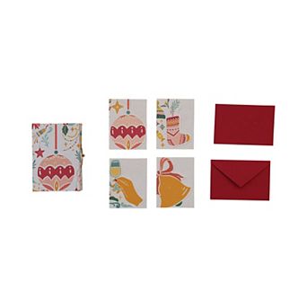Storied Home Handmade Printed Holiday Icons 24 pc Christmas Card Set