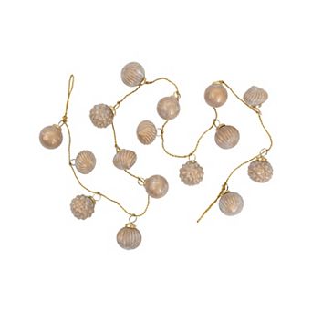 Storied Home Embossed Mercury Glass Ornament Garland