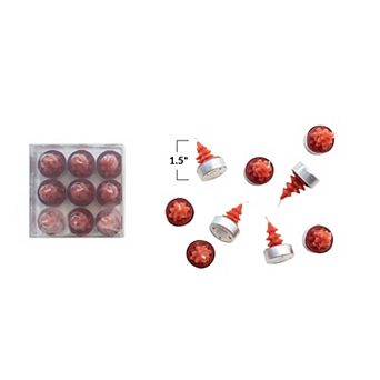 Storied Home Unscented Tree Tea Lights 9-Pack Set