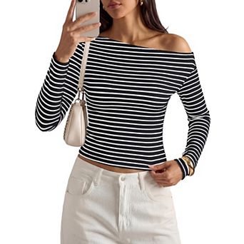 Women's Fashion Casual Striped Long-Sleeve T-Shirt