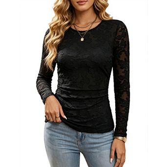 Women's Jacquard Long-Sleeve Casual Comfortable Top