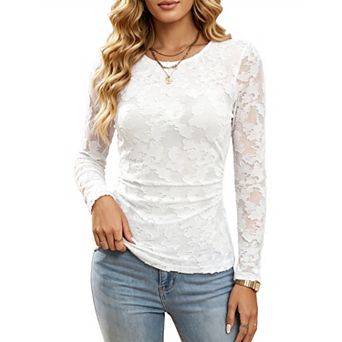 Women's Jacquard Long-Sleeve Casual Comfortable Top