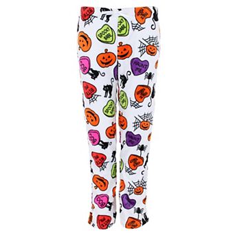 Weekending Women's Halloween Candy Heart Plush Pajama Pants