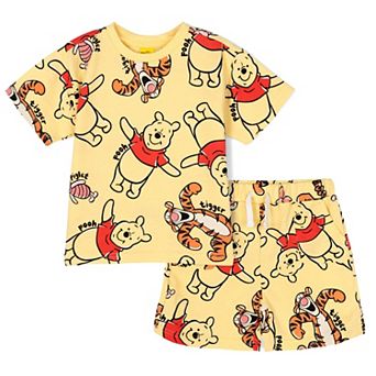 Disney's Winnie the Pooh French Terry 2 pc T-Shirt and Shorts Set
