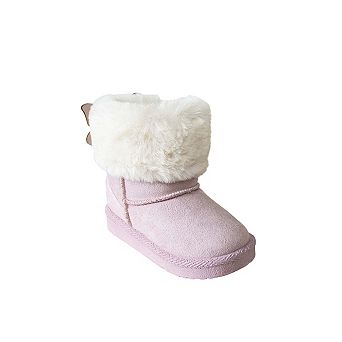 Bebe Girl's Toddler Faux Fur Winter Boots with Memory Foam Insoles