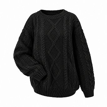 Women's Oversized Cable Knit Sweater Fall Outfits Cozy Layering Top