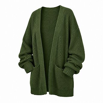 Oversized Knit Cardigan Sweater with Pockets for Women Fall Layering