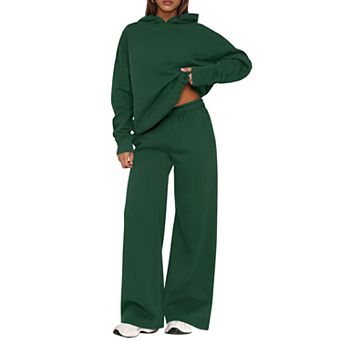 Womens 2 pc Long Sleeve Lounge Sets Soft Breathable Knit Casual Tracksuit Outfits