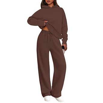 Womens 2 pc Lounge Set Soft Cotton Blend Tracksuit Casual Wear