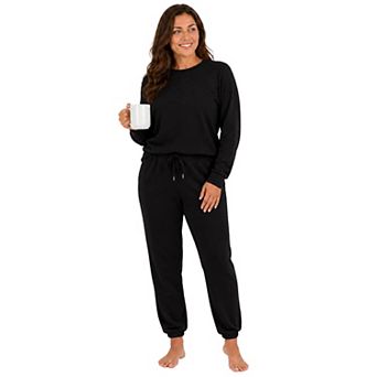 Womens 2 pc Jogger Lounge Set Lightweight Coasy Loungewear Travel Suit