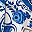 Blue Boho Print