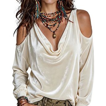 Women's Off-Shoulder Fashion Casual Long-Sleeve Top