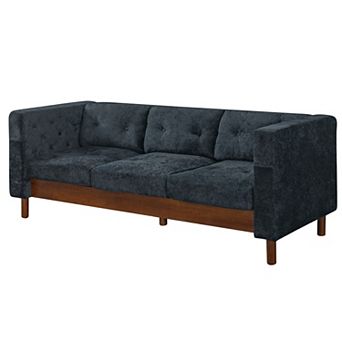 KWPZQEB 78" Cream-Style Aesthetic Chenille 3-Seater Sofa