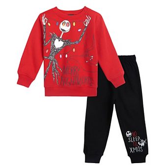 Disney's Nightmare Before Christmas Holiday 2 pc Fleece Sweatshirt and Pants Set