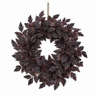 Artificial Fall Wreath Cimicifuga Leaf Front Door Decor