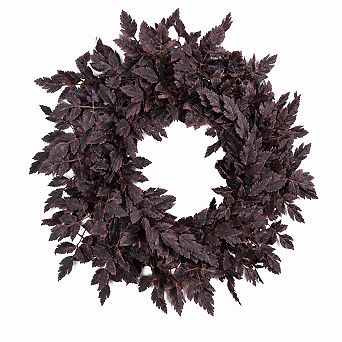 Fall Cimicifuga Leaves Wreath for Front Door Indoor Outdoor Decor