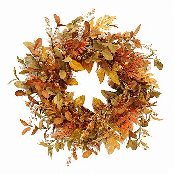 Artificial Fall Wreath Front Door Home Decor Handmade (55 chars)