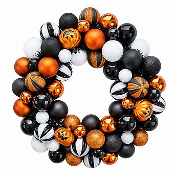 Artificial Ball Wreath Front Door Window Wall Decor