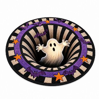 3D Optical Illusion Halloween Area Rug Soft Durable Non Slip Indoor Decor