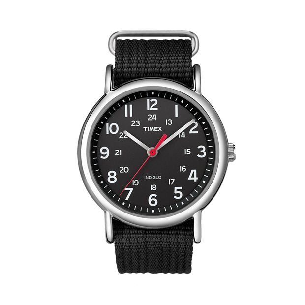 Timex weekender black clearance strap