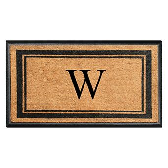 A1 Home Collections Natural Coir & Rubber Front Door Mat, Heavy Duty, Anti-Shedding Outdoor Doormat