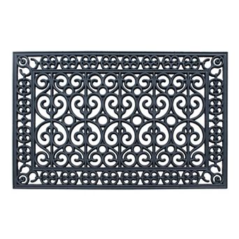 A1 Home Collections 9 LB Heavy-Duty Rubber Doormat, Non-Slip, Dirt Scraper, All-Weather Mat