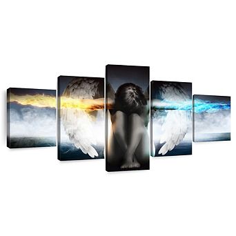 Mysterious Guardian Angel 5 pc Set Wall Art