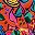 Red Blue Floral