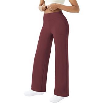Womens Wide Leg Yoga Pants Soft Stretchy Casual Trousers