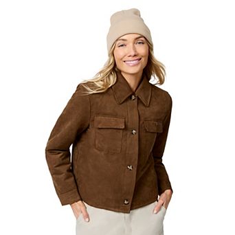 Free Country Women's Faux-Suede Trucker Jacket