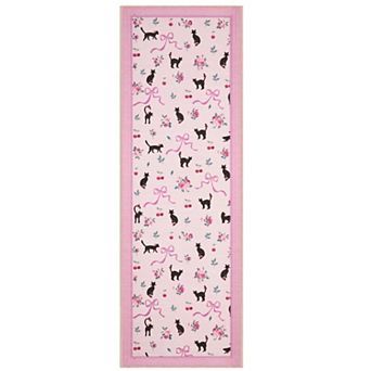 Cat Silhouette Machine Washable Area Rug Soft Pet Friendly Carpet for Bedroom Living Room