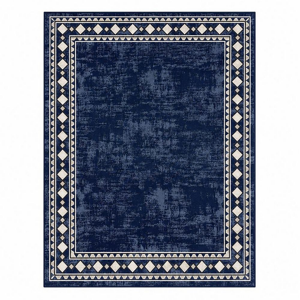 Modern Bordered Area Rug with Non-Slip Backing Stain Resistant ...