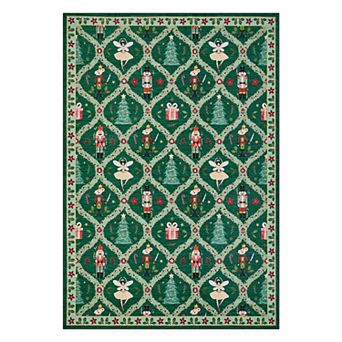 Machine Washable Nutcracker Ballet Area Rug for Playroom Bedroom Soft Carpet