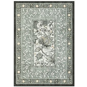 Washable Stain-Resistant Vintage Area Rug with Non-Slip TPE Backing