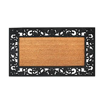 A1 Home Collections Natural Coir Doormat, Heavy-Duty, Anti-Shedding, Easy-Clean Outdoor Entryway Mat