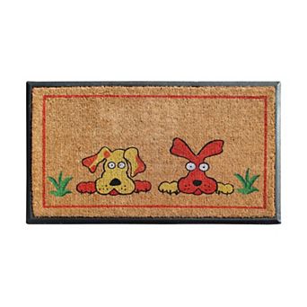 A1 Home Collections Natural Coir & Rubber Doormat, Heavy-Duty, Anti-Shed, Fade-Resistant Mat