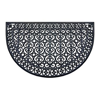 A1 Home Collections 18 LB Heavy-Duty Rubber Doormat, Non-Slip, Dirt Scraper, All-Weather Mat