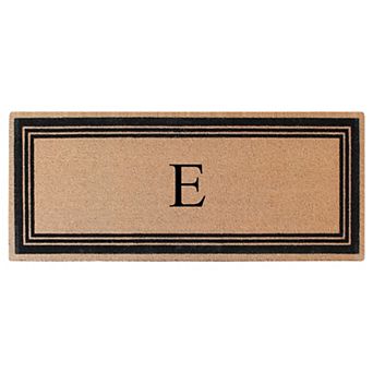 A1 Home Collections Natural Coir Flock Monogrammed Doormat, Anti-Shed, Treated, Durable