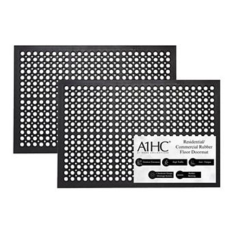 A1 Home Collections Rubber Floor Mat with Drain Holes, Anti-Fatigue, Commercial & Kitchen Mat