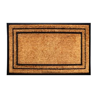 A1 Home Collections Natural Coir & Rubber Large Door Mat, Heavy-Duty, Dirt-Trapping Entrance Mat