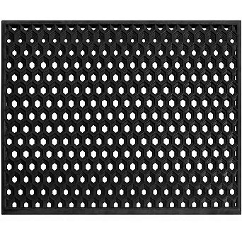 Subhera Collection Heavy Duty Rubber Door Mat for Outside Entrance Non Slip Dirt Trapper Doormat