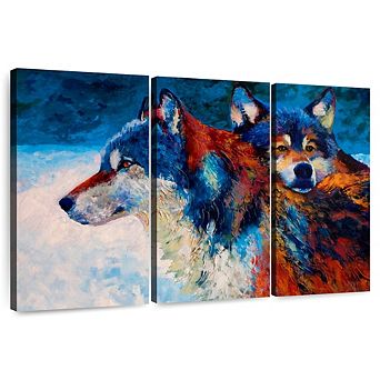 The Wolves 3 pc Set Wall Art